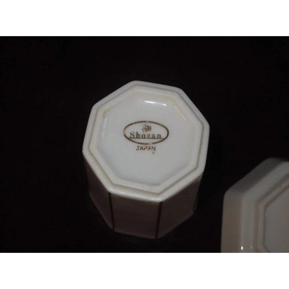 Shozan Ceramic Porcelain Soap Dish & Water Cup Made in Japan